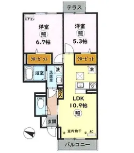 アザレア【2階】の間取り