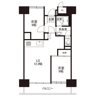 ヴェルドミール磯子【4階】の間取り
