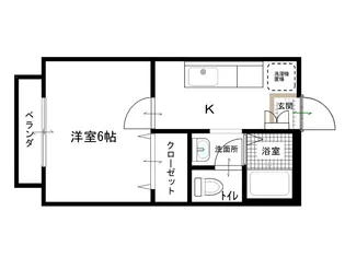 サンガーデン本大【1階】の間取り