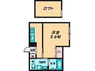 レジア大今里【2階】の間取り