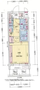 プレサンス京橋GREEN YARDレアルテ【8階】の間取り