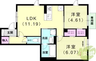 ピノコートD【1階】の間取り
