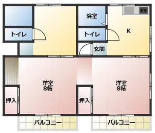 日野コーポラスB棟【2階】の間取り