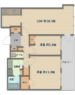 クラッシィタワー淀屋橋【33階】の間取り