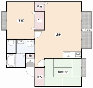 レオコート21【1階】の間取り