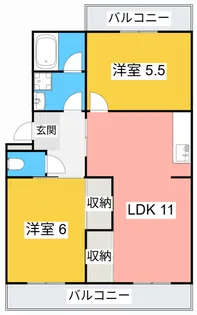 ハイドリームマンションII【1階】の間取り