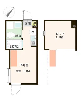 フォルトゥナ白楽【1階】の間取り