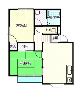 岡山県倉敷市児島通生【アパート】の間取り