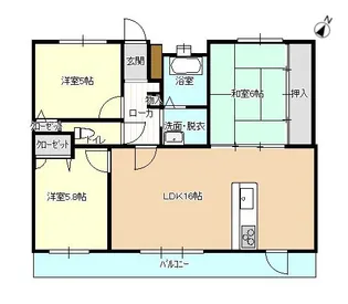 コアマンション代継橋【2階】の間取り