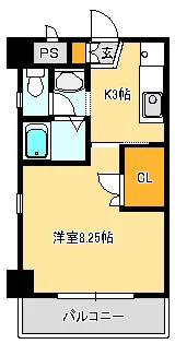 エストコンフォール長町【3階】の間取り