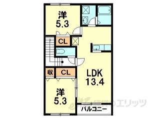 クレセント18【2階】の間取り