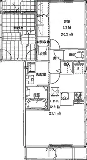 シエル・フレ駒沢公園【1階】の間取り