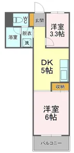 エスカイア中田【2階】の間取り