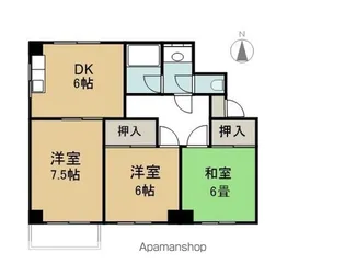 さかべいハイツ【4階】の間取り