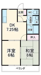 大翔コーポ大和田【2階】の間取り