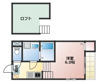 ルソレイユ安田通【2階】の間取り