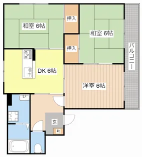 グローリーマンション【3階】の間取り