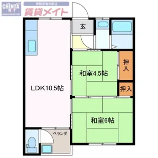 ヴィラももい【2階】の間取り