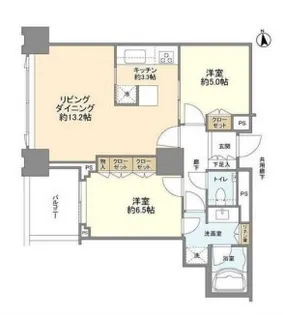 シティタワーズ豊洲ザ・シンボル【25階】の間取り