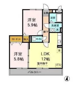グレースヒルズII【3階】の間取り
