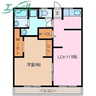 フォーブル錦 B棟【1階】の間取り