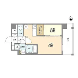 シャテーニュ上本町【7階】の間取り