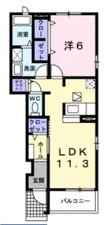 アレグリアB【1階】の間取り