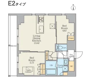 クレストコート東日暮里【7階】の間取り