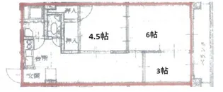 清美荘【3階】の間取り