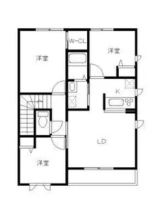 コートソフィア A棟【2階】の間取り