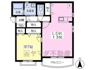 ヴィクトリーアズマ【1階】の間取り