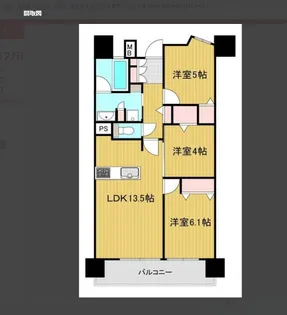 レーベン熊本駅レクシア【6階】の間取り