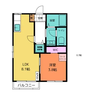 タウニー矢田【1階】の間取り