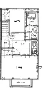 (眺望良好)愛宕ヒルズII【3階】の間取り