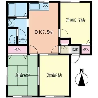 オリゾンR N【2階】の間取り
