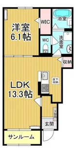 ル・シエル【1階】の間取り