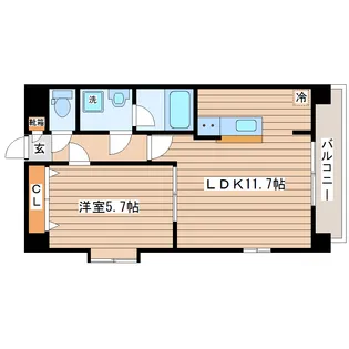 しゃとれ西中田【6階】の間取り