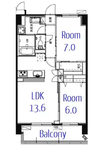 ブルーブラン新横浜【6階】の間取り