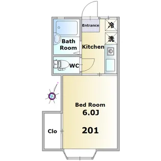 米倉ハイツII【2階】の間取り