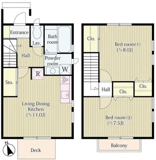 神奈川県川崎市麻生区百合丘2【一戸建】の間取り
