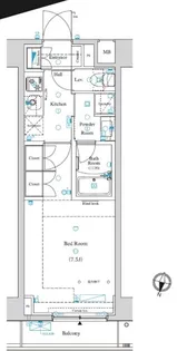 AXAS RESIDENCE外苑 アクサスレジデンス外苑 AXASレジ【4階】の間取り