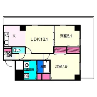 セントラル堺東【6階】の間取り