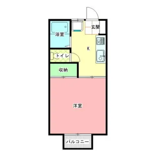 あけぼのコーポD棟【1階】の間取り