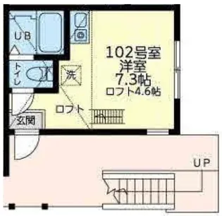 ユナイト横浜カッシーナ【1階】の間取り