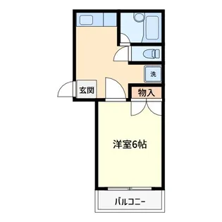 1DKの間取り画像
