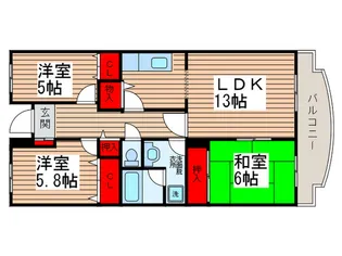 イーストパーク胡録台【2階】の間取り