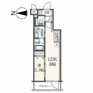 東京都新宿区新宿7【マンション】の間取り