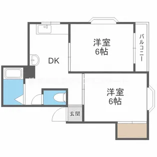 エクセレント川辺【6階】の間取り