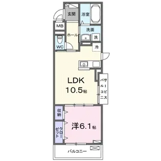 サンライズメゾン【3階】の間取り