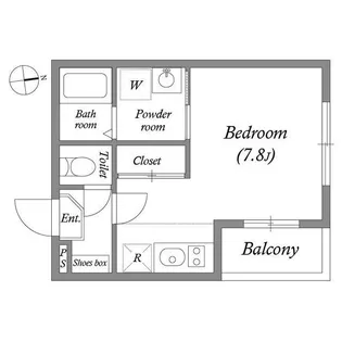 ハーモニーテラス新今里V【1階】の間取り